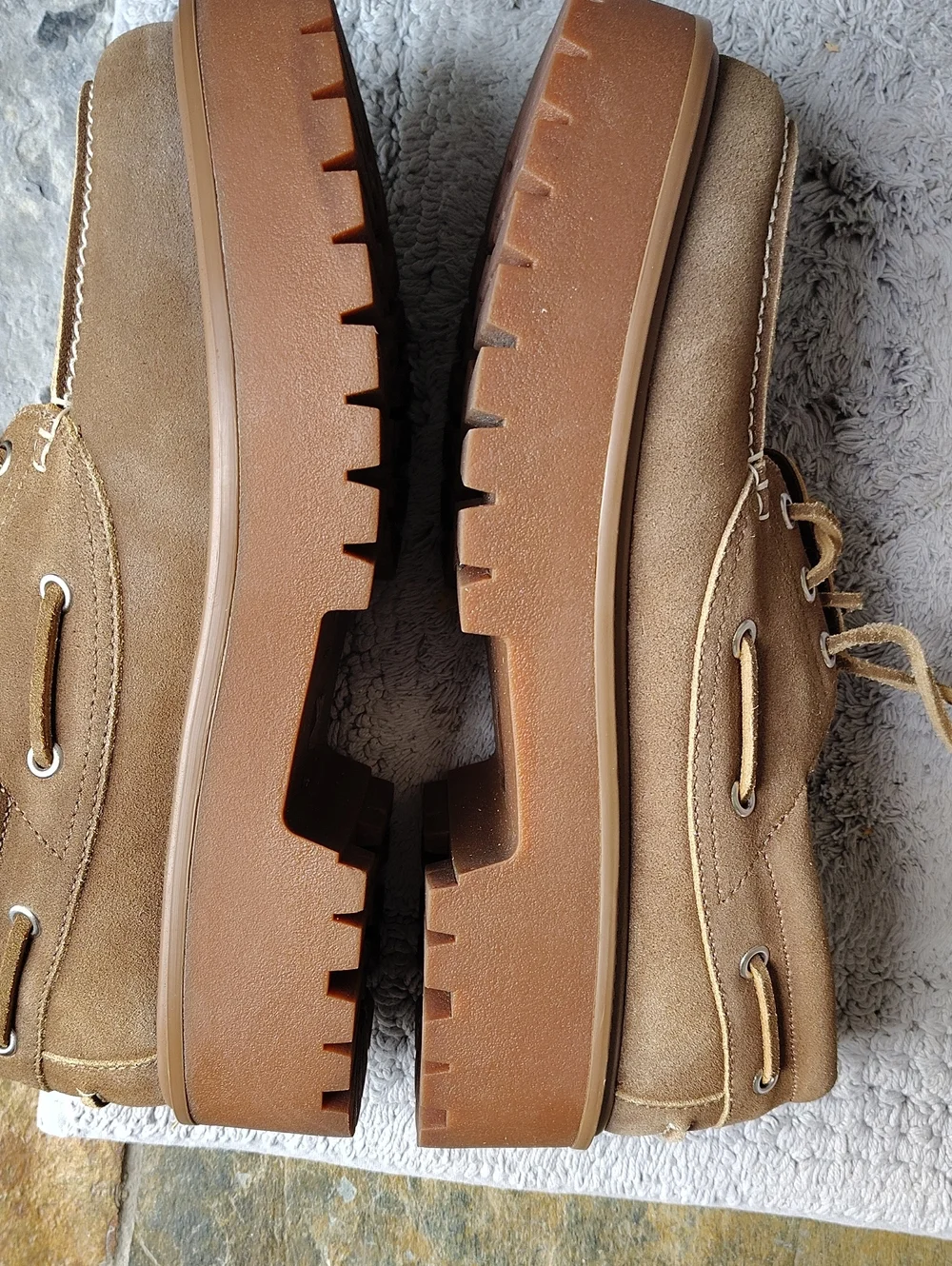 Jeffrey Campbell Crushed T Lug Platform Suede Boat Shoes